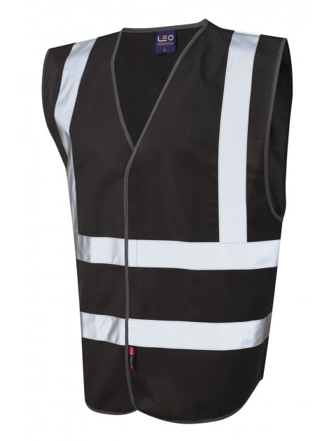 Leo Pilton Reflective Waistcoat - Black High Visibility